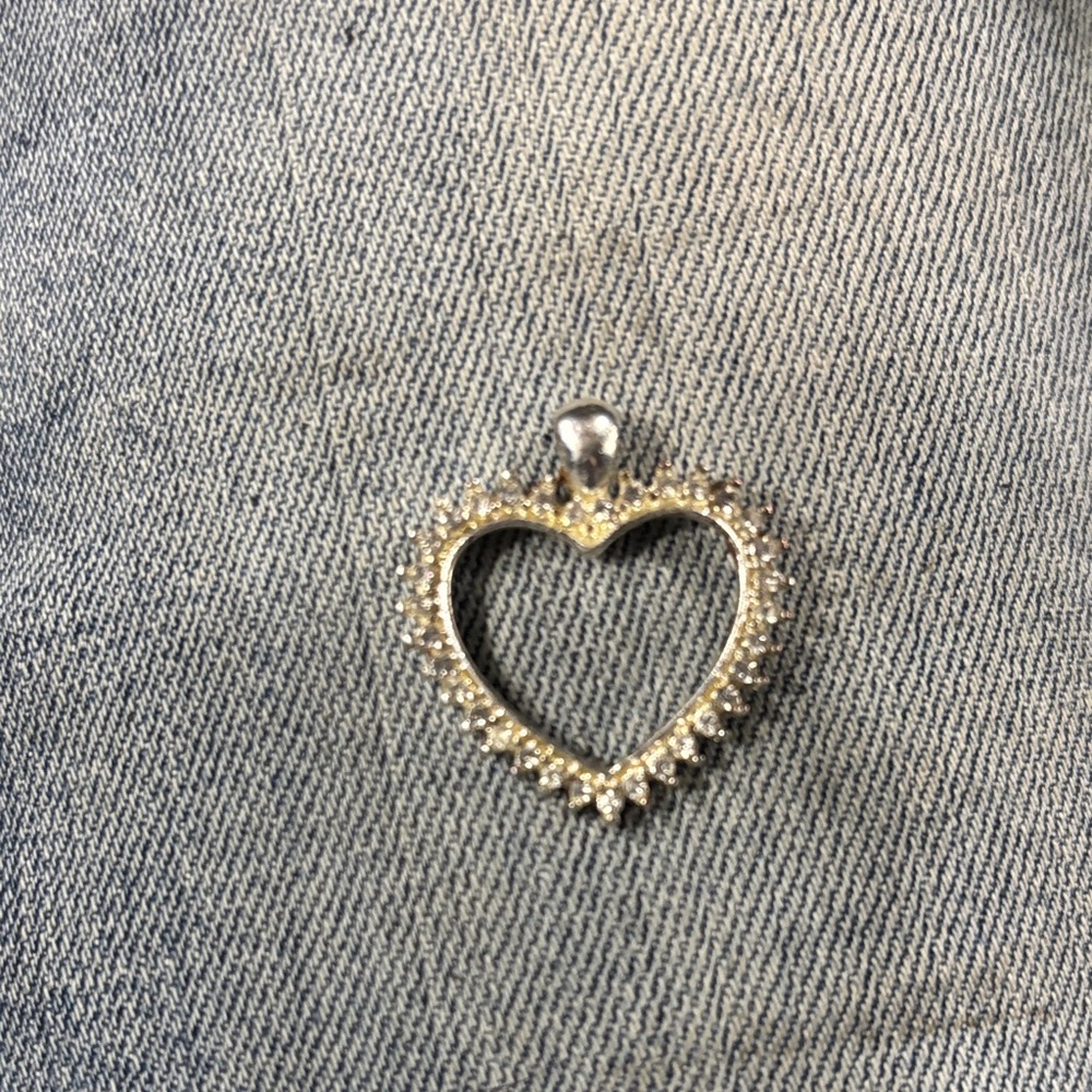 Heart-Shaped Pendant with Crystals